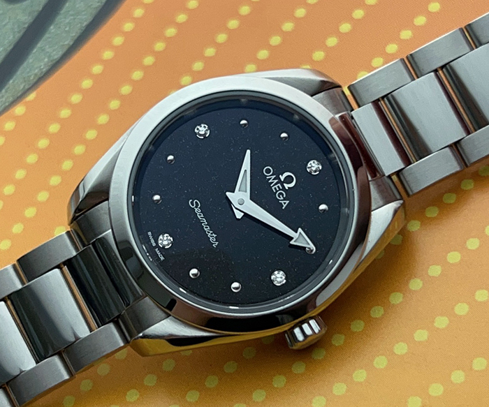 Ladies' Omega Seamaster Aqua Terra 150M Quartz Diamond Dial Wristwatch Ref. 220.10.28.60.51.001